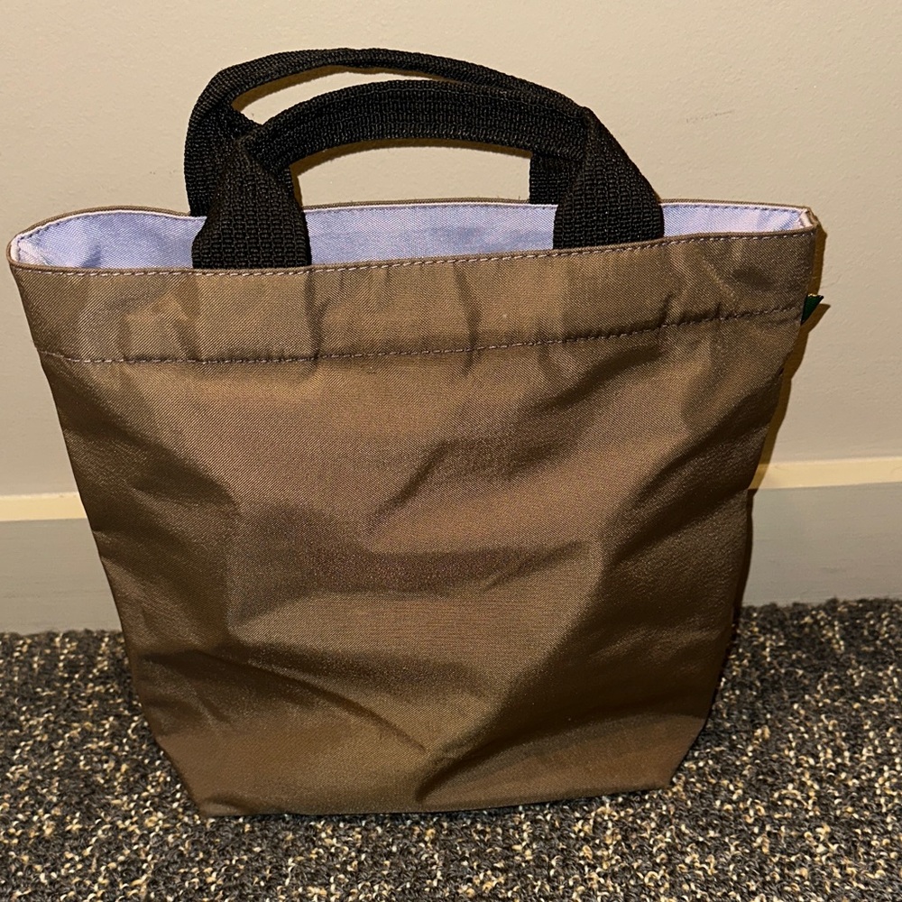 Herve Chapelier Nylon Tote Bag Brown/Purple